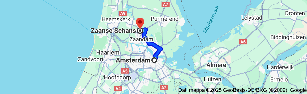 Mappa di Amsterdam - Zandaam - Zaanse Schans 